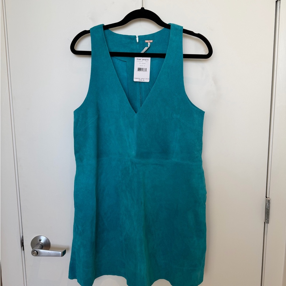 Sleeveless Teal V-Neck Women's Dress